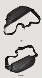 Black Gray Magnetic Closure Backpack Sling Bag Travel Backpack Daypack Crossbody Bag