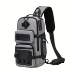 Gray Anti-Theft Backpack Waterproof Backpack Sling Backpack Travel Backpack