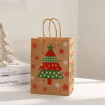 Christmas Gift Bags 30-Piece Set Festive Designs Holiday Gifting Christmas - Red - Size 15-8-21
