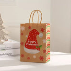 Christmas Gift Bags 30-Piece Set Festive Designs Holiday Gifting Christmas - Red - Size 15-8-21