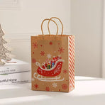Christmas Gift Bags 30-Piece Set Festive Designs Holiday Gifting Christmas - Red - Size 15-8-21