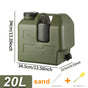 Green 20L water container, camping water storage, outdoor hydration, Australian camping gear, robust water canister, portable water tank, emergency water supply