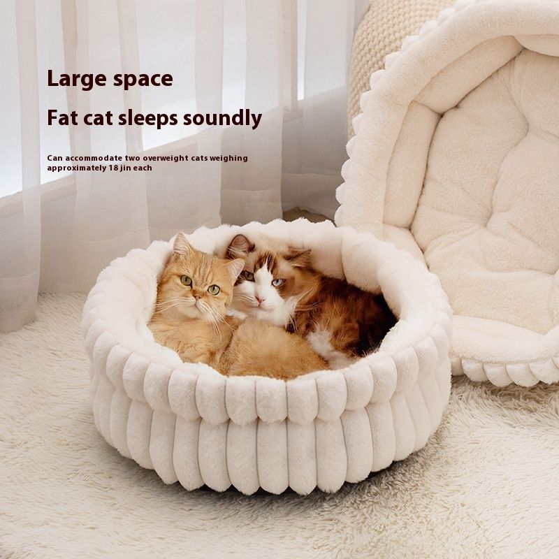 White cat bed, plush cat bed, cozy cat bed, anti-static cat bed, cat furniture, comfortable cat bed, cloud cat bed, cat sleeping bed, pet bed Australia, soft cat bed