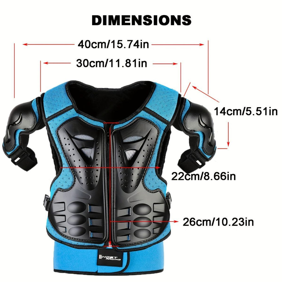 Kids Cycling Armor Cycling Protection Children'S Cycling Gear Chest Guard For - Blue - Size L