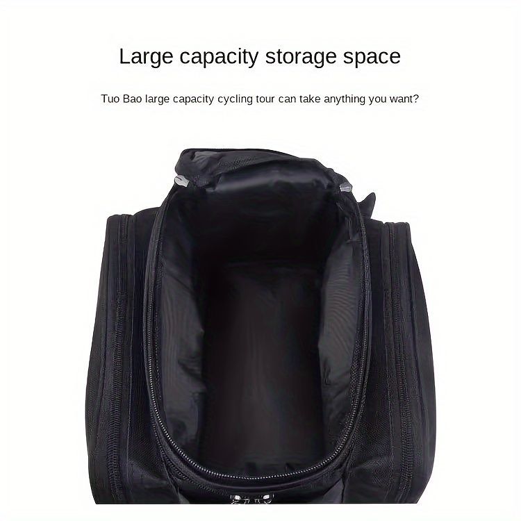 Bicycle Rear Rack Bag Expandable Bike Bag 27L Bike Storage Cycling Accessories - Red - Size L