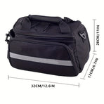 Bicycle Rear Rack Bag Expandable Bike Bag 27L Bike Storage Cycling Accessories - Red - Size L