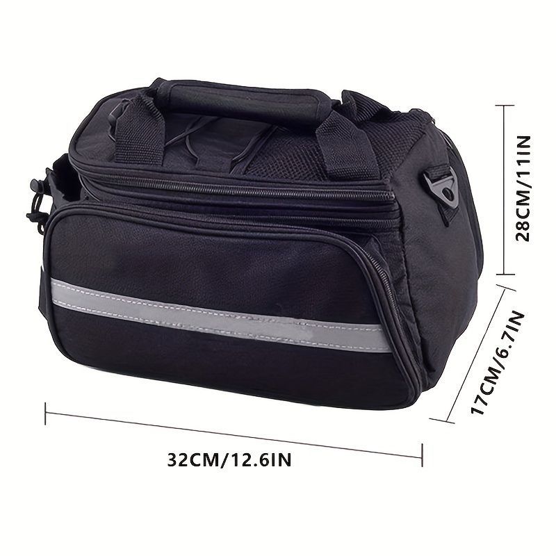 Bicycle Rear Rack Bag Expandable Bike Bag 27L Bike Storage Cycling Accessories - Red - Size L