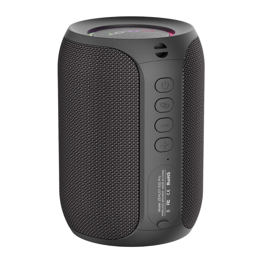 Portable Bluetooth Speaker Compact Speaker High-Quality Sound Long Battery Life - Gray - Size 90-93-128mm