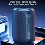 Portable Bluetooth Speaker Compact Speaker High-Quality Sound Long Battery Life - Gray - Size 90-93-128mm