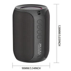 Portable Bluetooth Speaker Compact Speaker High-Quality Sound Long Battery Life - Gray - Size 90-93-128mm