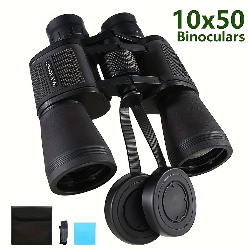 Yellow 10x50 Binoculars for Adults Outdoor Wildlife Bird Watching
