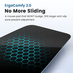 Gray Vaydeer Ergonomic Mouse Pad with Cushioned Wrist Rest and Smooth Tracking Surface