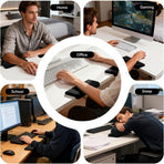 Black ergonomic wrist rest, keyboard wrist support, comfortable typing, wrist cushion, office ergonomics, Australian workspace, carpal tunnel prevention, plush wrist pad