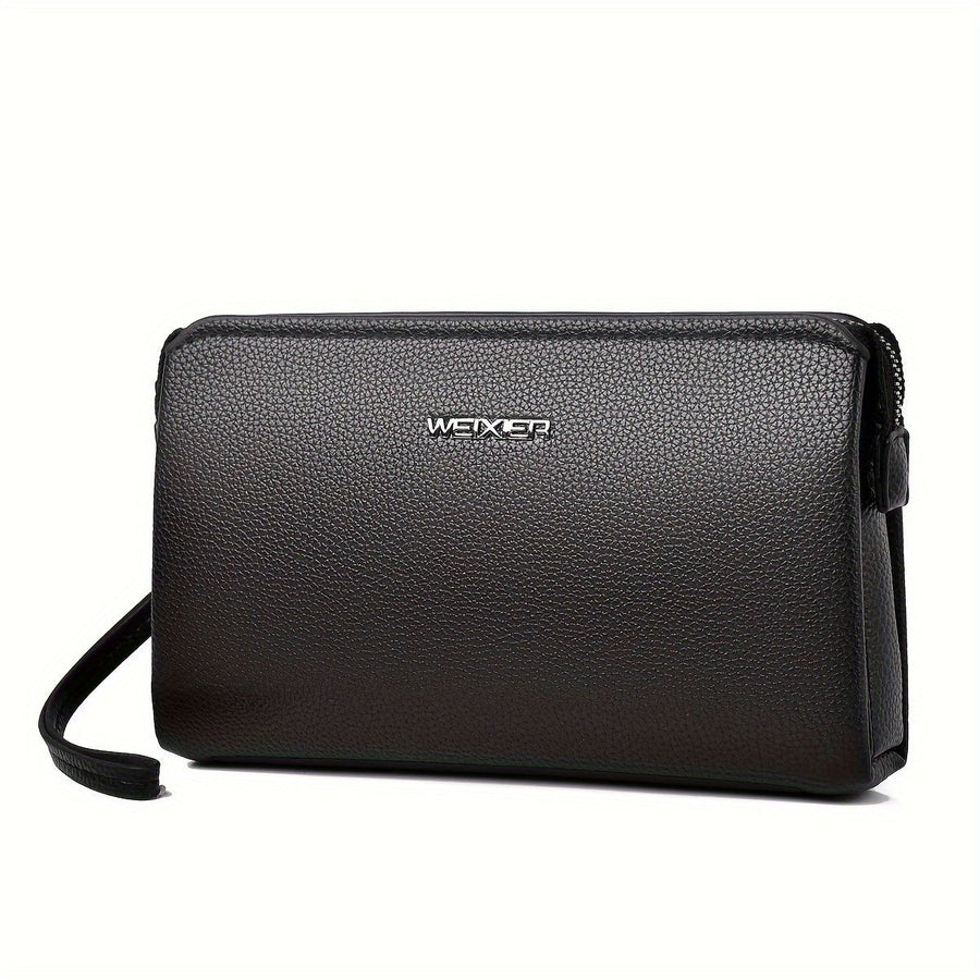 Men'S Leather Clutch Bag Men'S Accessories High-Quality Leather Stylish Clutch - Black - Size 23-4-14