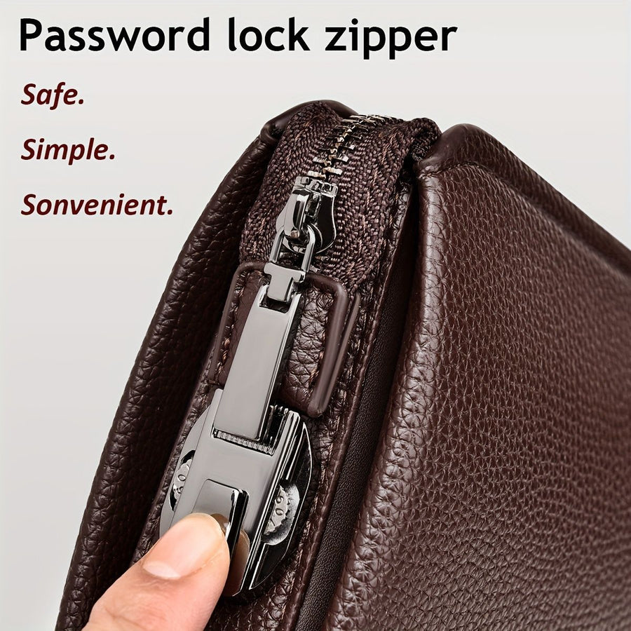 Men'S Leather Clutch Bag Men'S Accessories High-Quality Leather Stylish Clutch - Black - Size 23-4-14