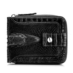 Men'S Wallet Genuine Leather Wallet Alligator-Embossed Wallet Horizontal Wallet - Black - Size m