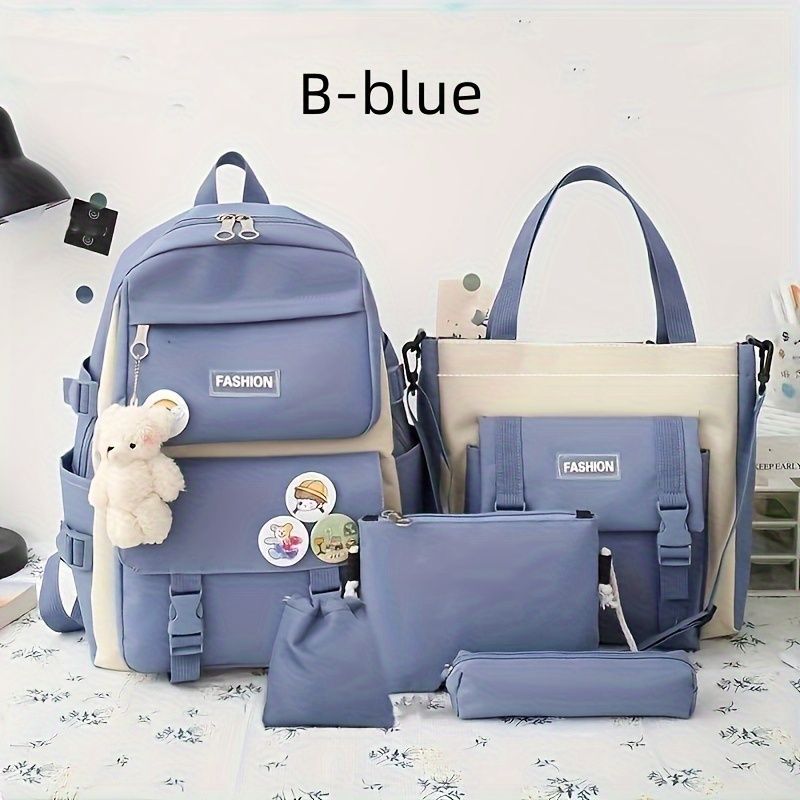 Travel Backpack Backpack Set Fashionable Backpack Colorful Backpack Travel - Pink - Size L