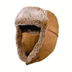 Men'S Winter Hat Hat With Mask Men'S Fashion Beanie Warm Winter Headwear - Khaki - Size L