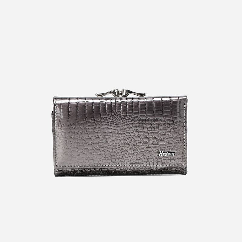 Genuine Leather Women'S Wallet Multifunctional Wallet Large Capacity Wallet - Black - Size m