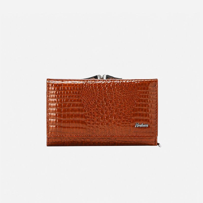 Genuine Leather Women'S Wallet Multifunctional Wallet Large Capacity Wallet - Gray - Size m