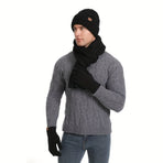 Unisex Winter Accessory Set Beanie Scarf Gloves Winter Fashion Warm Accessories - Pink - Size L