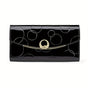 Women'S Genuine Leather Wallet Long Wallet Clutch Large Capacity Wallet - Black - Size m