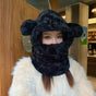 Women'S Winter Hat Furry Hat Ear Flap Hat Face Covering Hat Winter Accessory - White - Size L