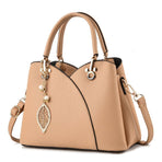White Tote Bag Women'S Handbag Leaf Charm Bag Stylish Women'S Bag Designer Tote - Black - Size 26-13-18