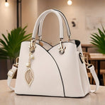 White Tote Bag Women'S Handbag Leaf Charm Bag Stylish Women'S Bag Designer Tote - Yellow - Size 26-13-18