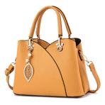 White Tote Bag Women'S Handbag Leaf Charm Bag Stylish Women'S Bag Designer Tote - Yellow - Size 26-13-18