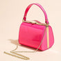 Women'S Evening Clutch Patent Leather Handbag Shiny Hand-Held Bag Hard-Shell - Black - Size 18-13-14