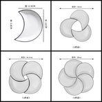 Crescent-Shaped Plate Ceramic Plate Set Party Platter Creative Dish Plate - Red - Size 4PCS