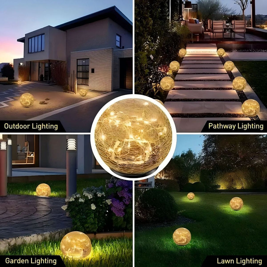 Outdoor Globe Led Garden Lights Pathway Lighting Garden Illumination Lawn - Multi-color - Size 1