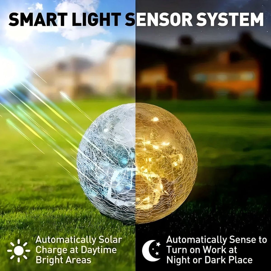 Outdoor Globe Led Garden Lights Pathway Lighting Garden Illumination Lawn - Multi-color - Size 2