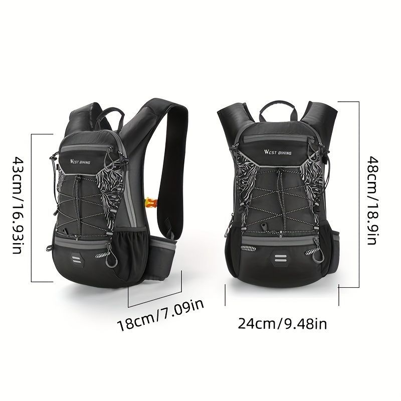 Cycling Backpack Biking Backpack West Biking High-Quality Backpack Organized - Black - Size L