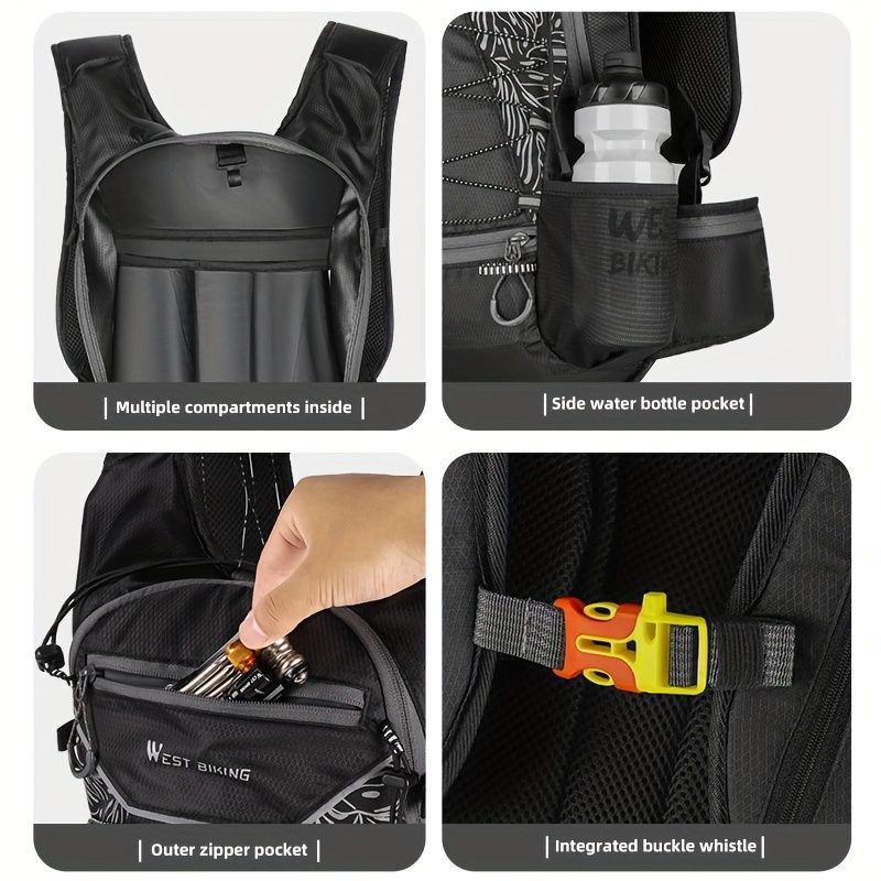Cycling Backpack Biking Backpack West Biking High-Quality Backpack Organized - Orange - Size L
