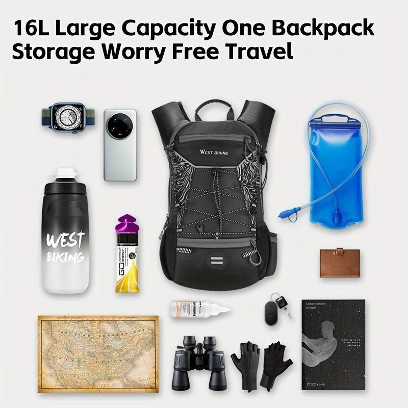 Cycling Backpack Biking Backpack West Biking High-Quality Backpack Organized - Yellow - Size L