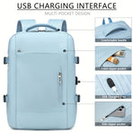 Expansion Backpack Travel Backpack Expandable Storage Multiple Compartments - Beige - Size L