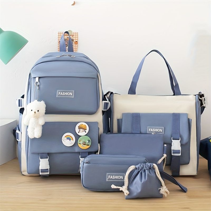Travel Backpack Backpack Set Fashionable Backpack Colorful Backpack Travel - Blue - Size L