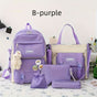 Travel Backpack Backpack Set Fashionable Backpack Colorful Backpack Travel - Pink - Size L