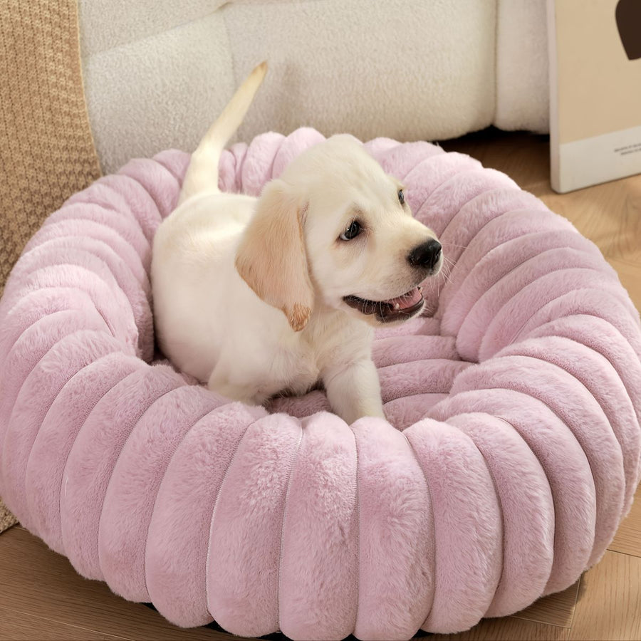 Pet Bed Dog Bed Cat Bed Small Dog Bed Medium Dog Bed Plush Pet Bed All-Season - Khaki - Size 40-20-15