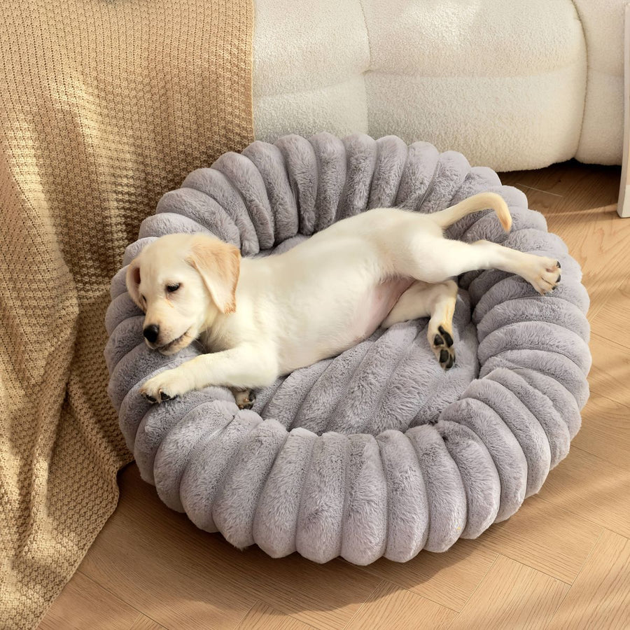 Pet Bed Dog Bed Cat Bed Small Dog Bed Medium Dog Bed Plush Pet Bed All-Season - Khaki - Size 40-20-15
