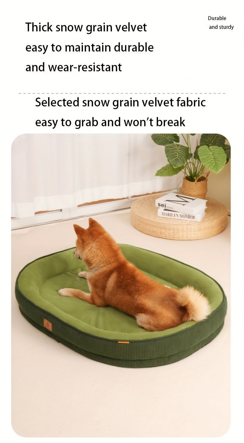 Pet Bed Dog Bed Cat Bed All-Season Washable Dog Bed Small Dog Bed Medium Dog - Green - Size M60-50-12