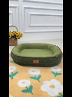 Pet Bed Dog Bed Cat Bed All-Season Washable Dog Bed Small Dog Bed Medium Dog - Gray - Size S50-40-12