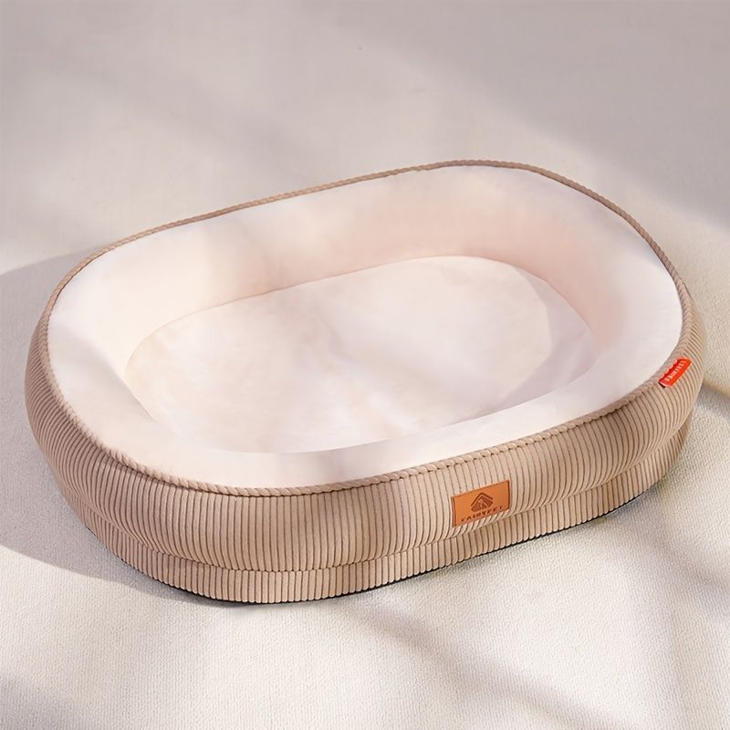 Pet Bed Dog Bed Cat Bed All-Season Washable Dog Bed Small Dog Bed Medium Dog - tan - Size S50-40-12