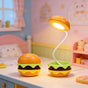 Orange Burger-Shaped Night Light Rechargeable Night Light Touch Switch Night Light 3