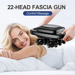 Fascia Gun 22-Head Massage Gun Muscle Recovery Device Deep Tissue Massage - Black - Size 30-12