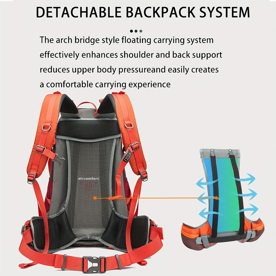 Hiking Backpack 35L Backpack Travel Backpack Outdoor Backpack Royal Mountain - Black - Size M
