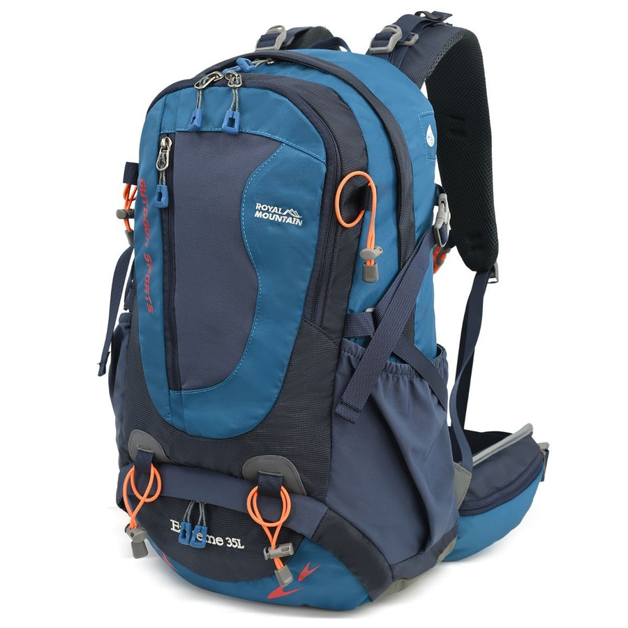 Hiking Backpack 35L Backpack Travel Backpack Outdoor Backpack Royal Mountain - Blue - Size M