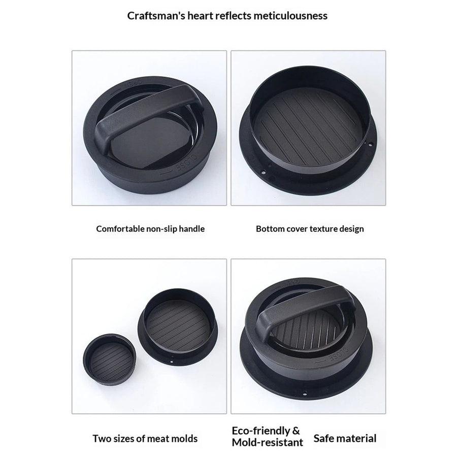 2 pack Hamburger Press Patty Maker for BBQ Grill 3-in-1 Non Stick Stuffed Burger Mold, Kitchen Tool, Beef Patties and Sliders